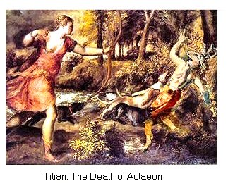 Death of Acteon: Titian